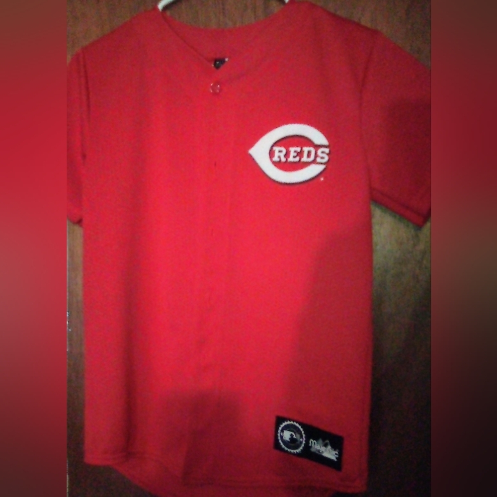 Red Baseball Jersey with Logo